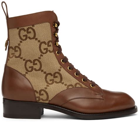 gucci cuir lace up shoe|gucci lace up boots.